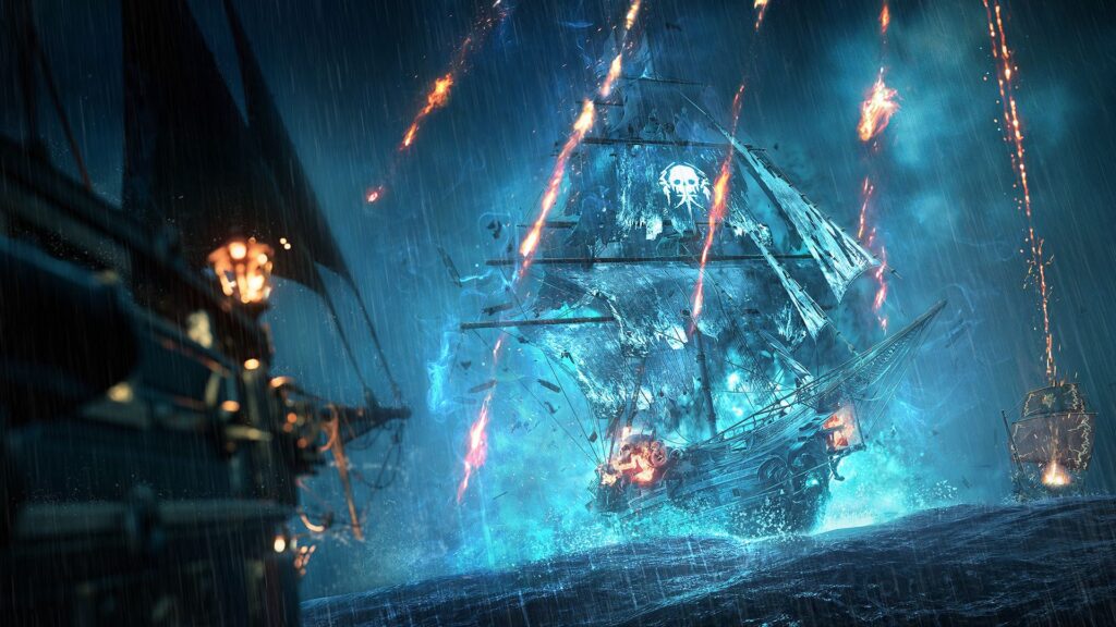 A promotional image for Skull and Bones