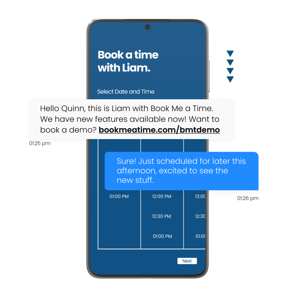Textellent booking example
