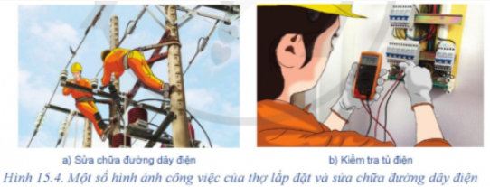 A collage of a person and a power pole</p>
<p>Description automatically generated