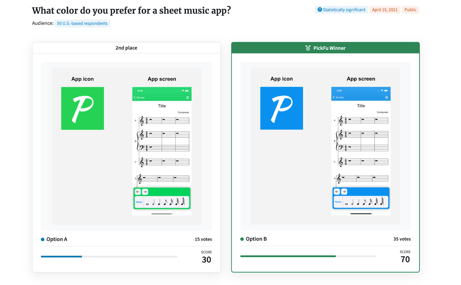 Comparing two sheets of music for a music app reading tool