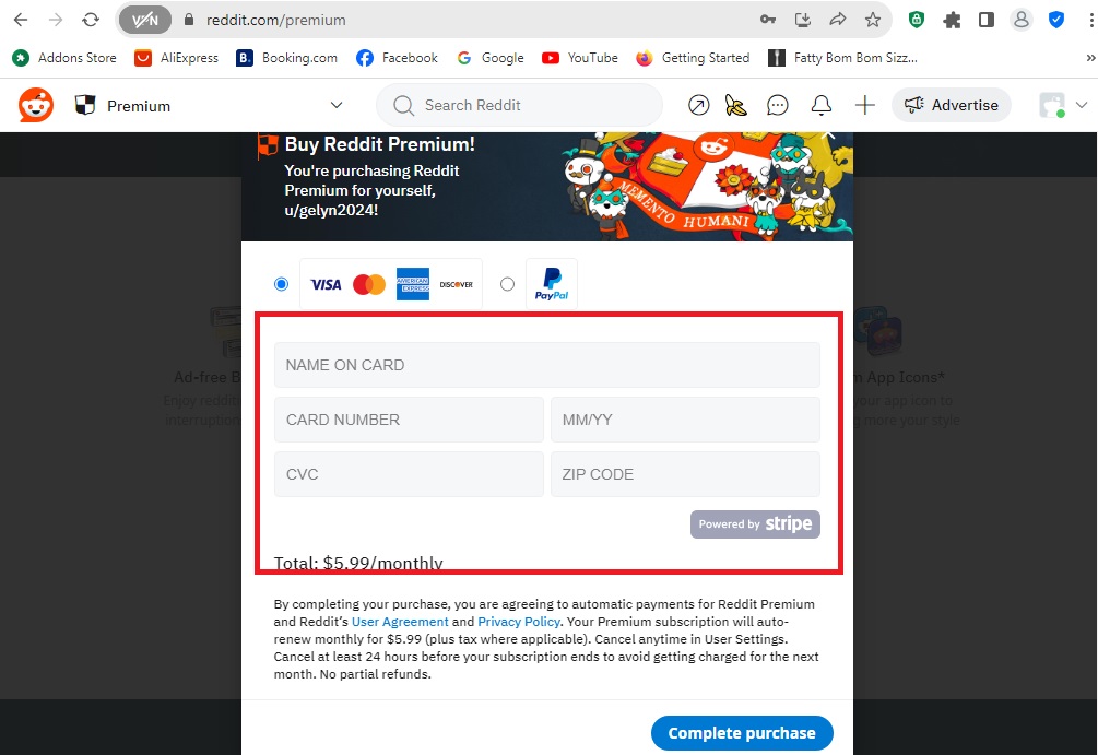 What are the benefits of Reddit Premium - Enter necessary information