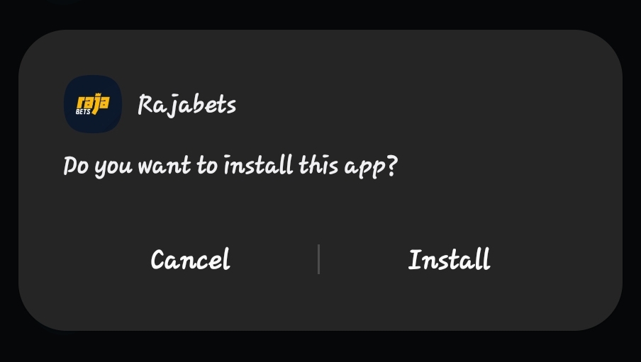 Rajabets apk install
