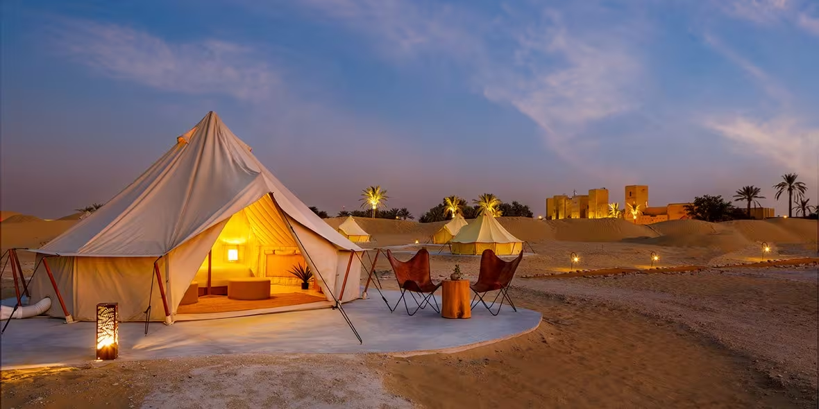 glamping in the desert for a new year in Dubai