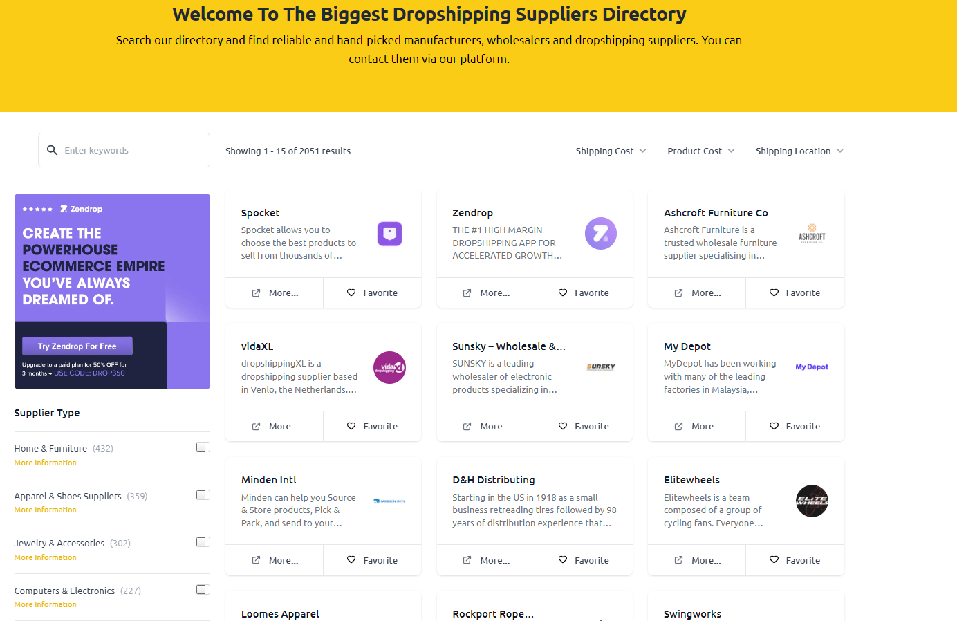 dropshipping supplier directory