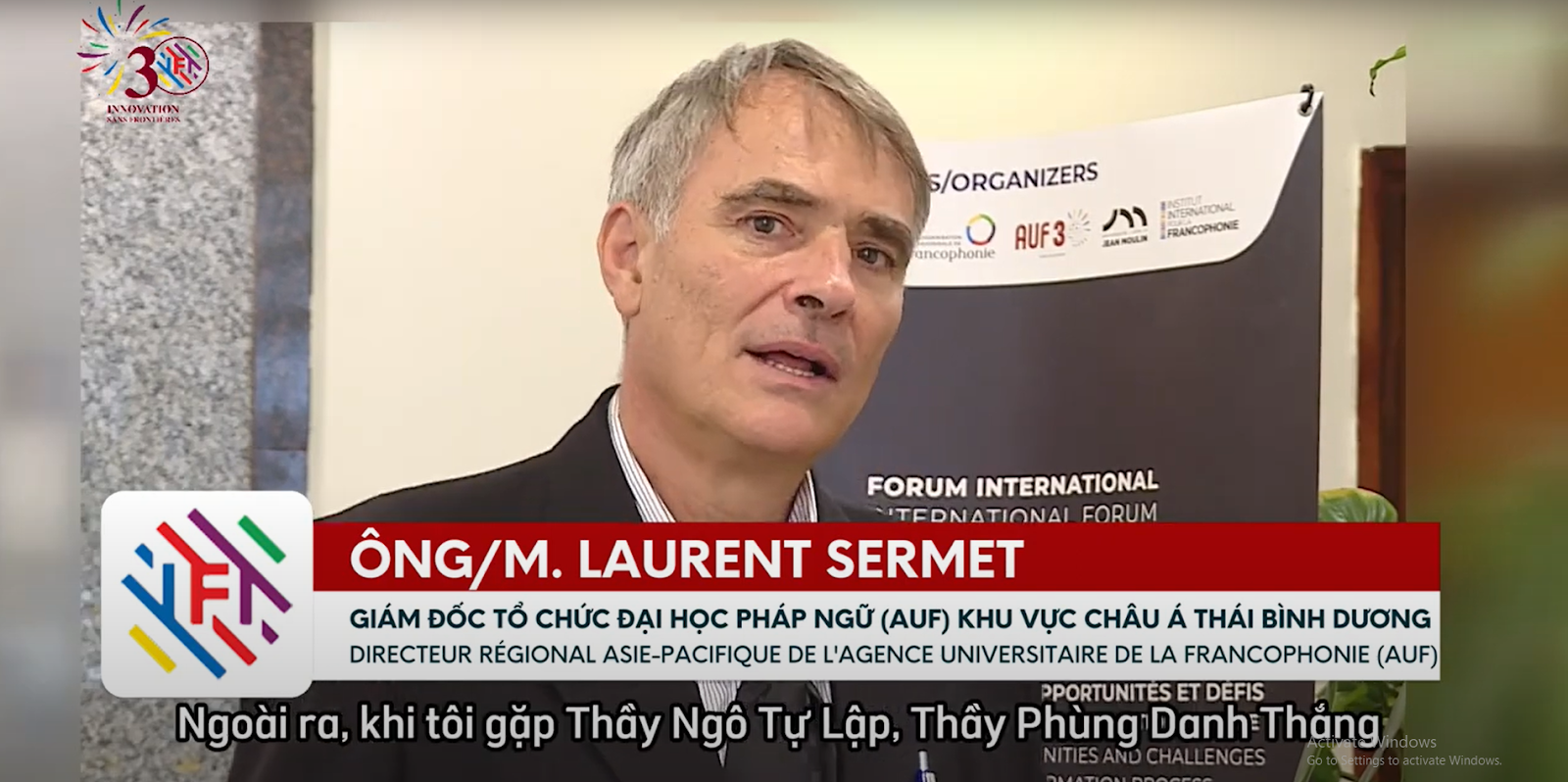 Laurent Sermet, Director of AUF in the Asia-Pacific region