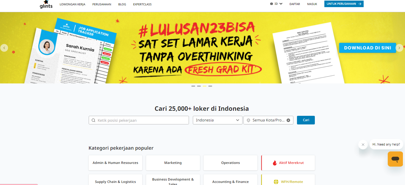 situs freelance Indonesia Glints