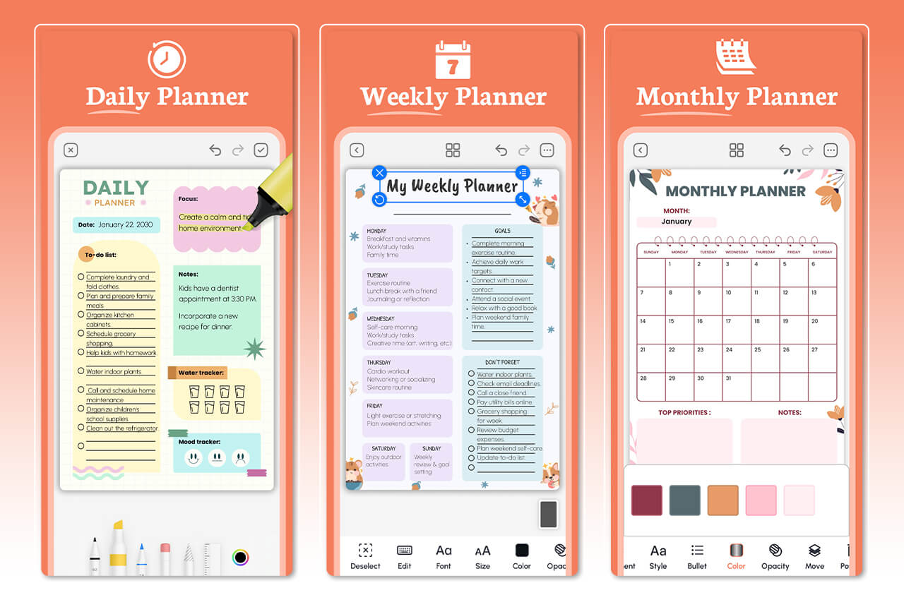 Planwiz: Daily planner & digital journal