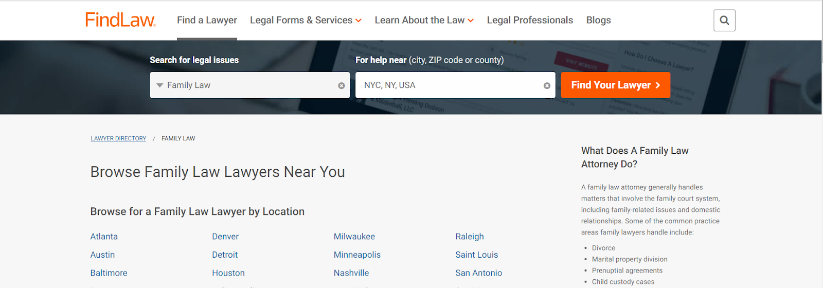 Business Directory for Law firm