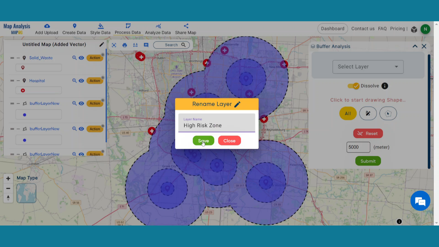 create gis map in healthcare 