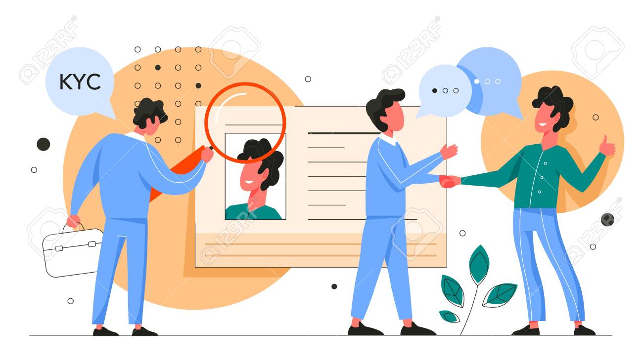 KYC Or Know Your Customer Concept. Idea Of Business Identification And  Finance Safety. Cyber Crime. Isolated Vector Illustration In Cartoon Style  Royalty Free SVG, Cliparts, Vectors, and Stock Illustration. Image  139842269.