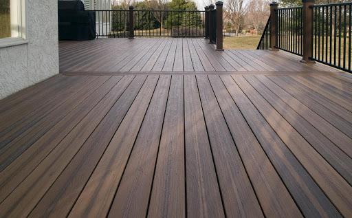 Composite decking- A composite deck is made of boards that are made up of wood and plastic particles.