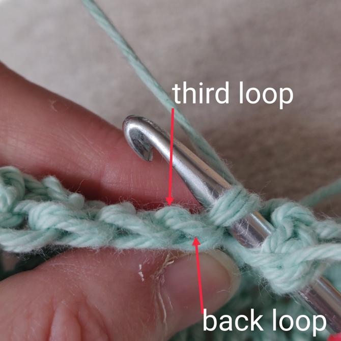 A person knitting a crochet hook

Description automatically generated