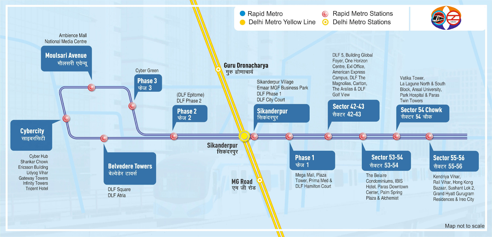 rapid metro route map