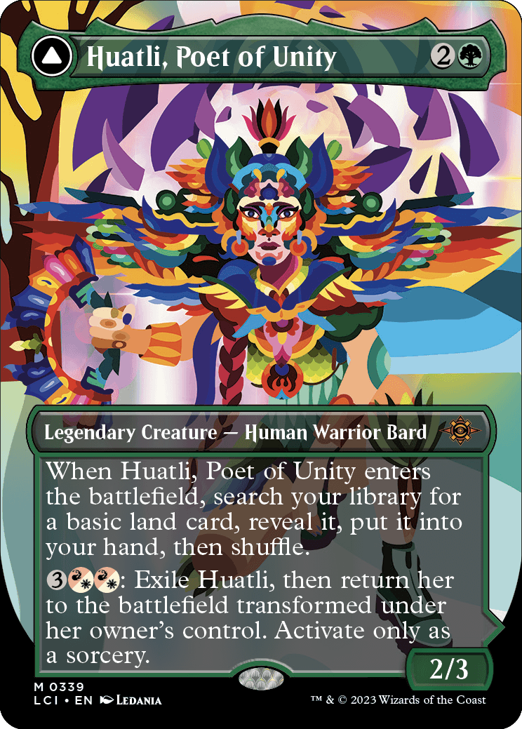 A card with a colorful character

Description automatically generated