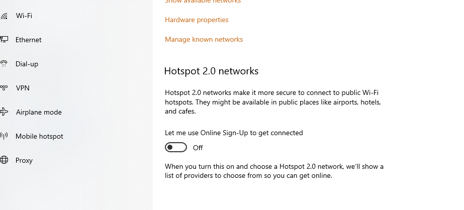 disabling Hotspot 2.0 Networks on Windows