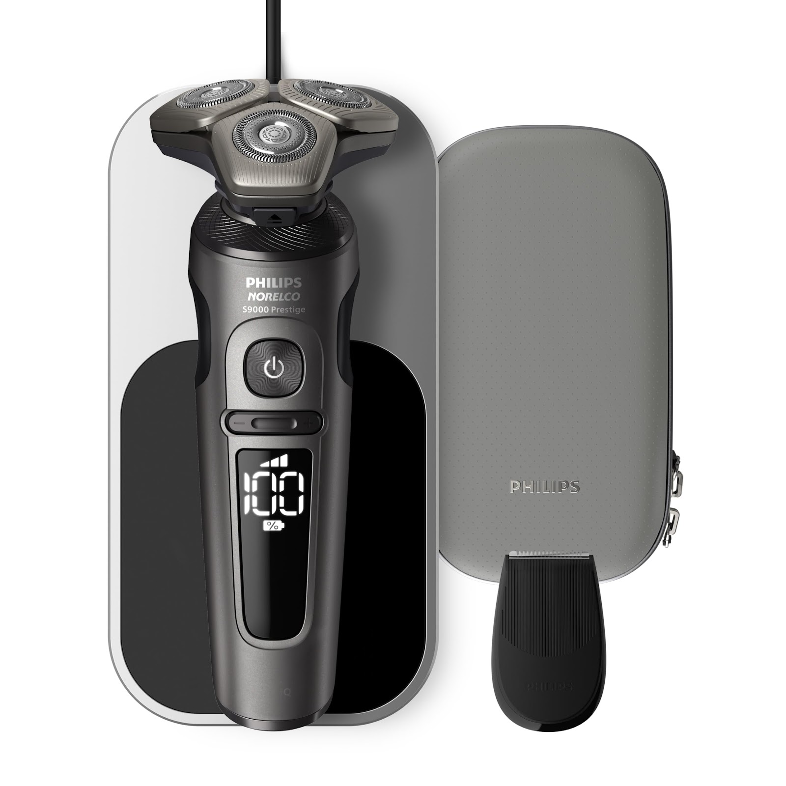 Philips Norelco S9000 Prestige Electric Shaver with Qi-Charger
