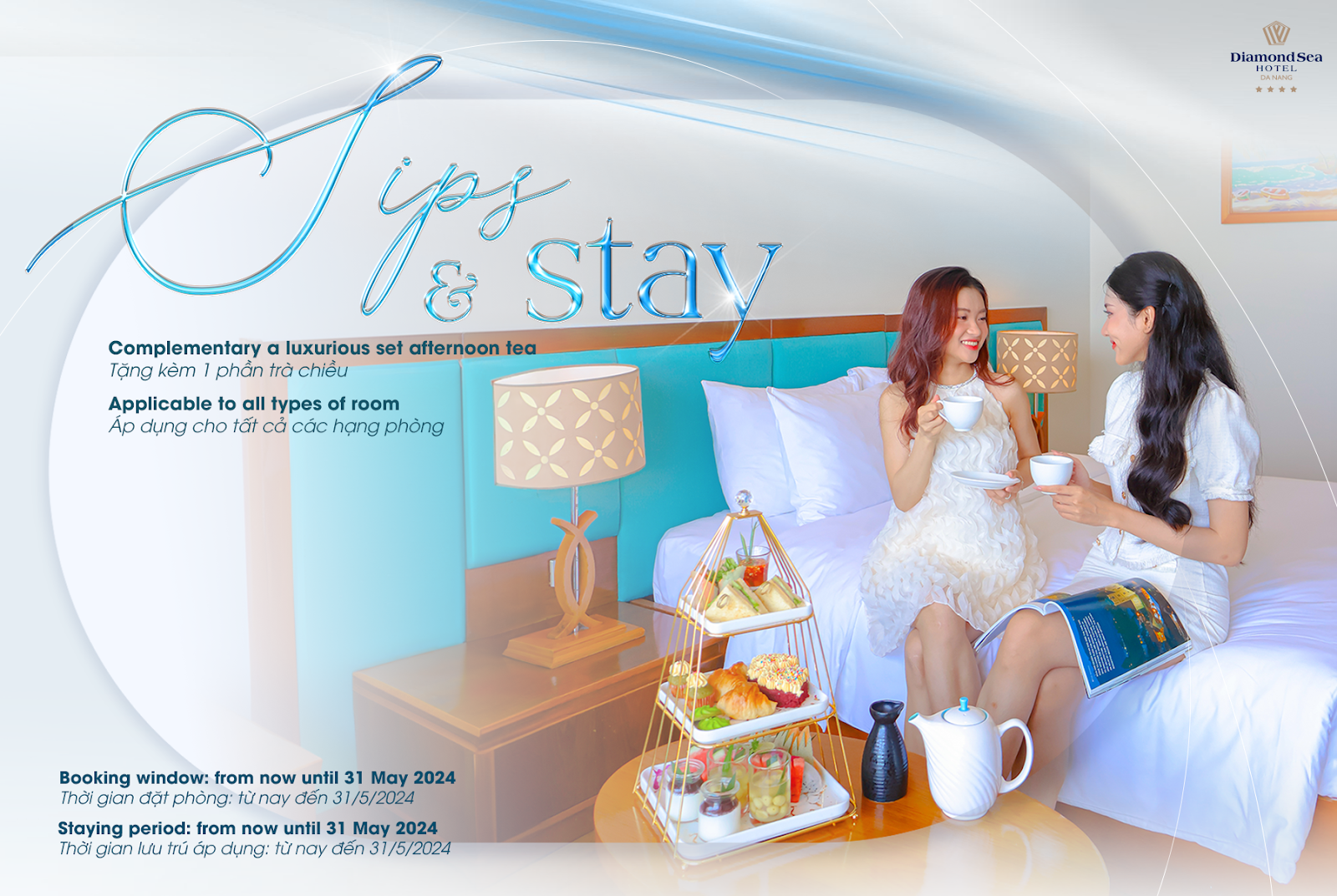 “Sips & Stay” of Diamond Sea Da Nang Hotel offers free high tea
