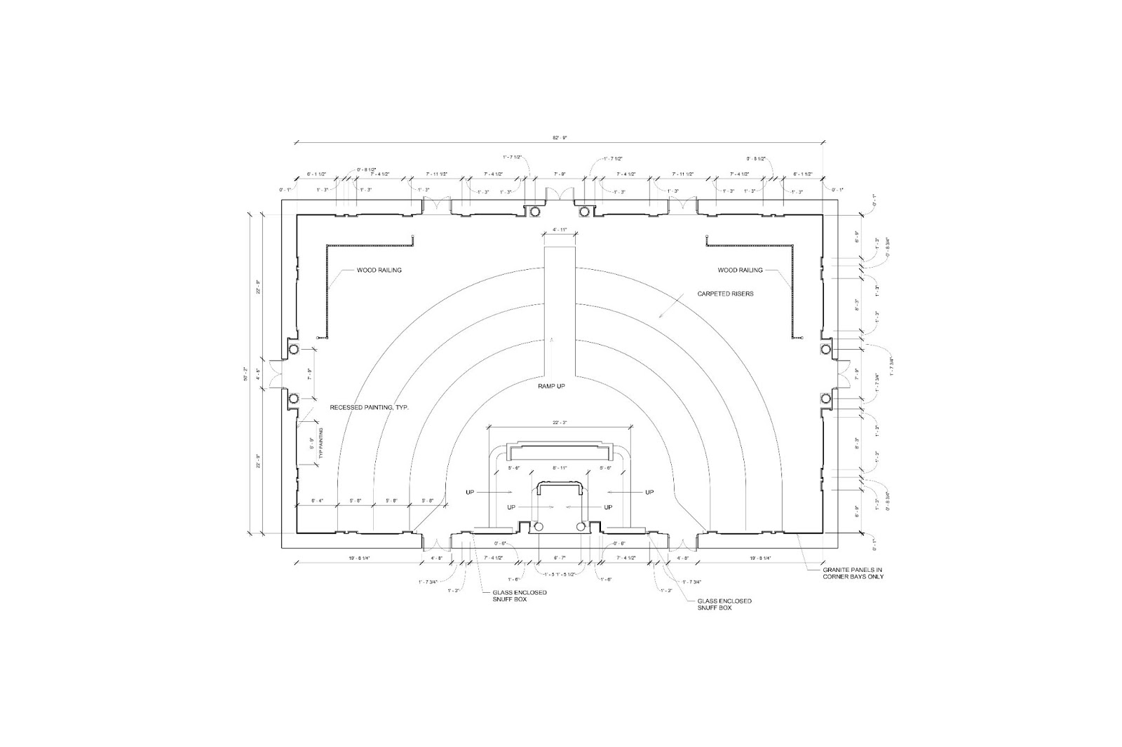 Floor plan of the U.S. Senate Chamber