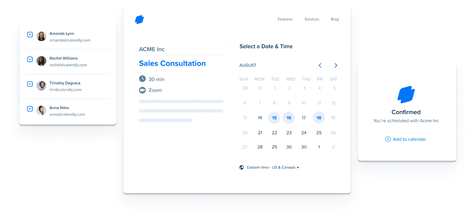 Calendly features