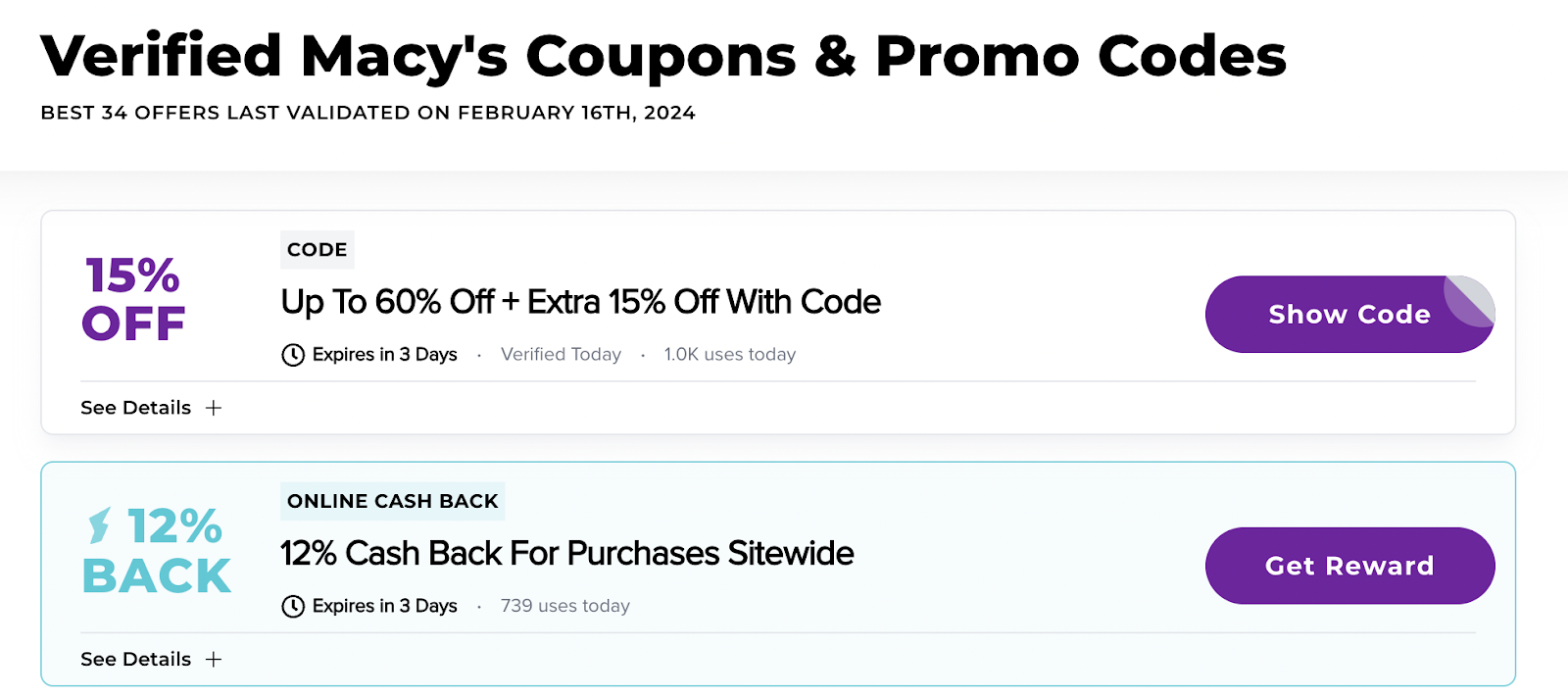 Macy's coupons hot sale today online