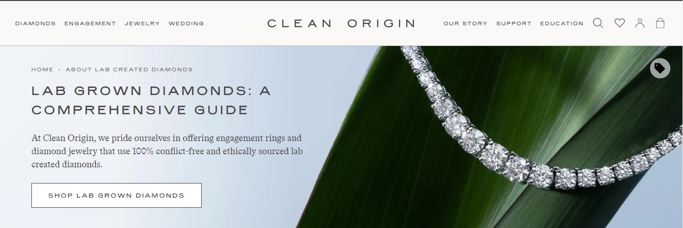 clean origin lab-grown diamonds