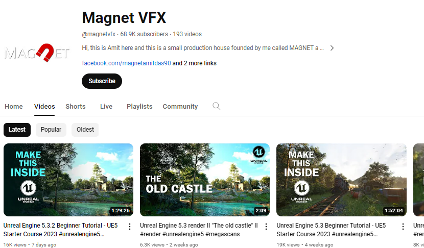ouTube Channel MagnetVFX has many awesome unreal engine tutorials
