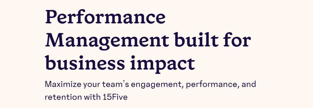 image showing 15five as one of the best performance management tools 