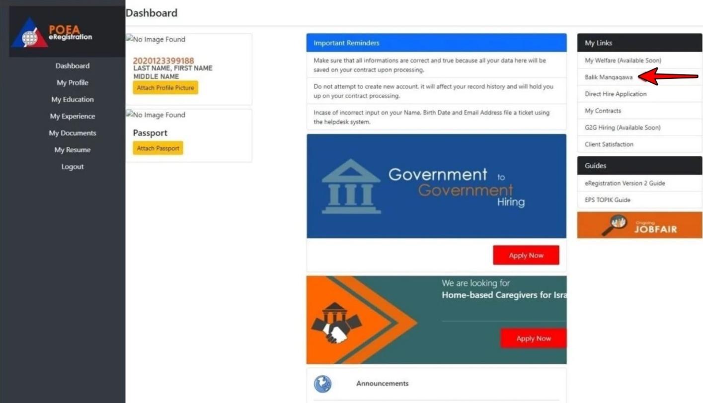 Screengrab taken from the DMW Online Services Page