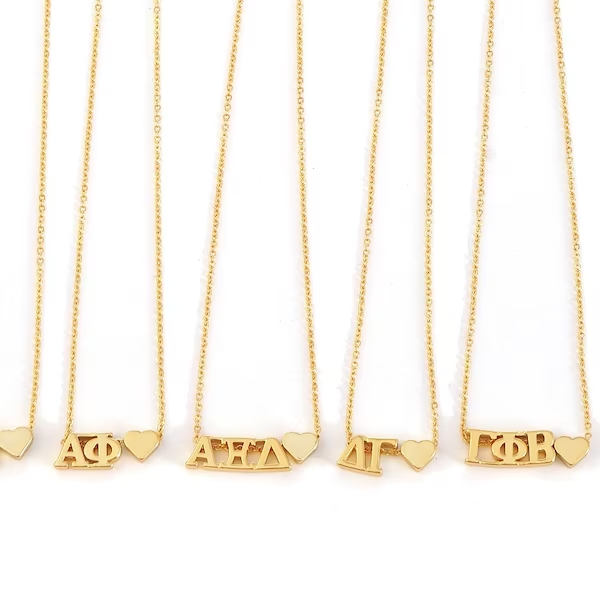 Customized Jewelry with Sorority Symbols make fabulous sorority senior gift ideas!