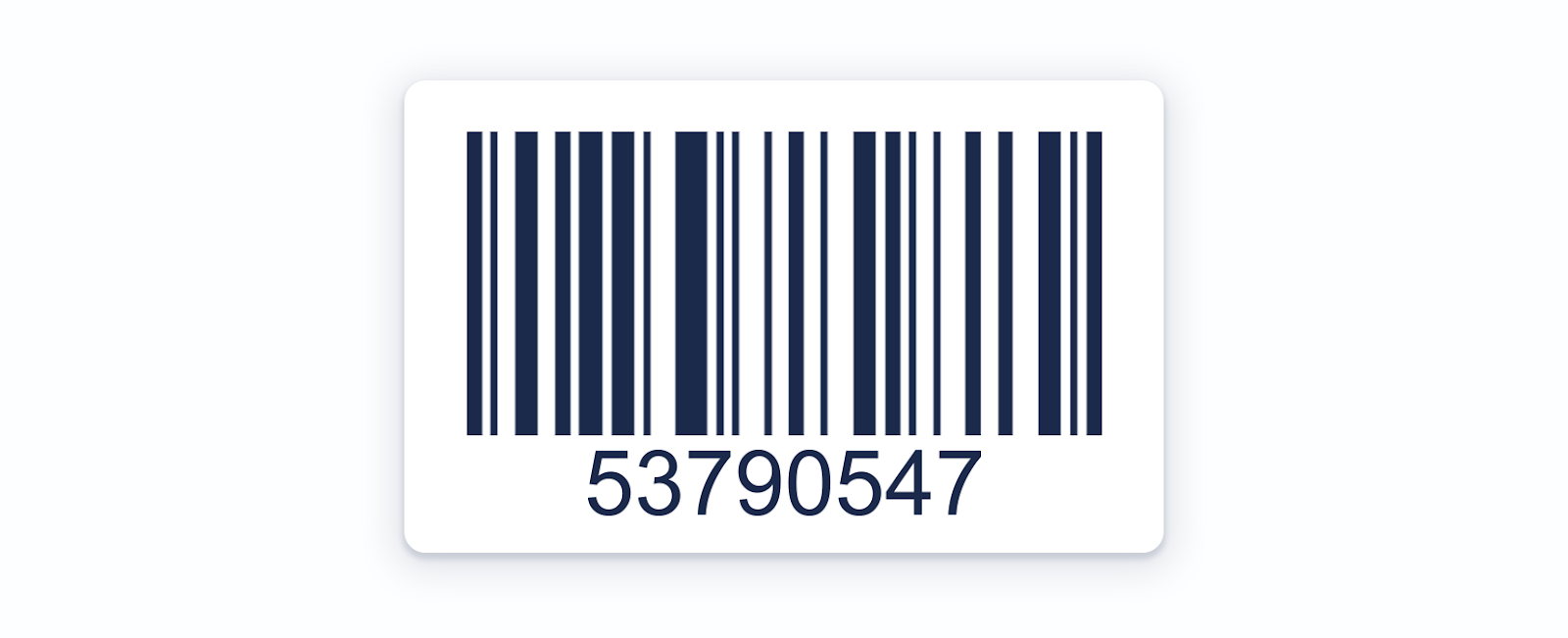 An example of a barcode with basic structure