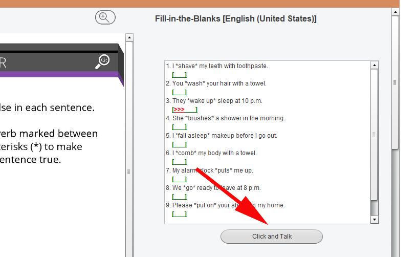 Fill-in-the-Blanks Speaking