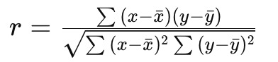 相関係数の計算方法