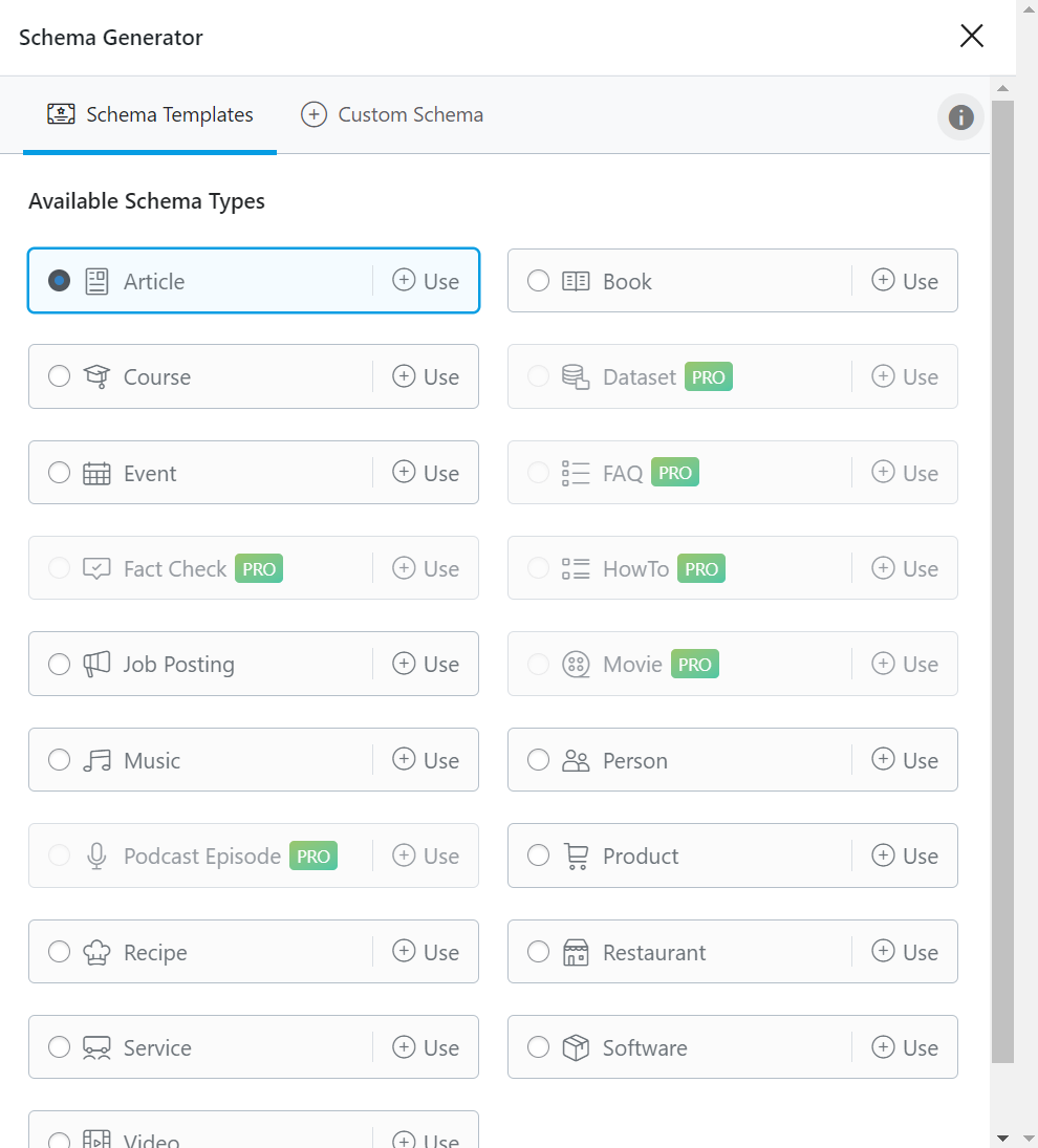 Schema Generator by RankMath