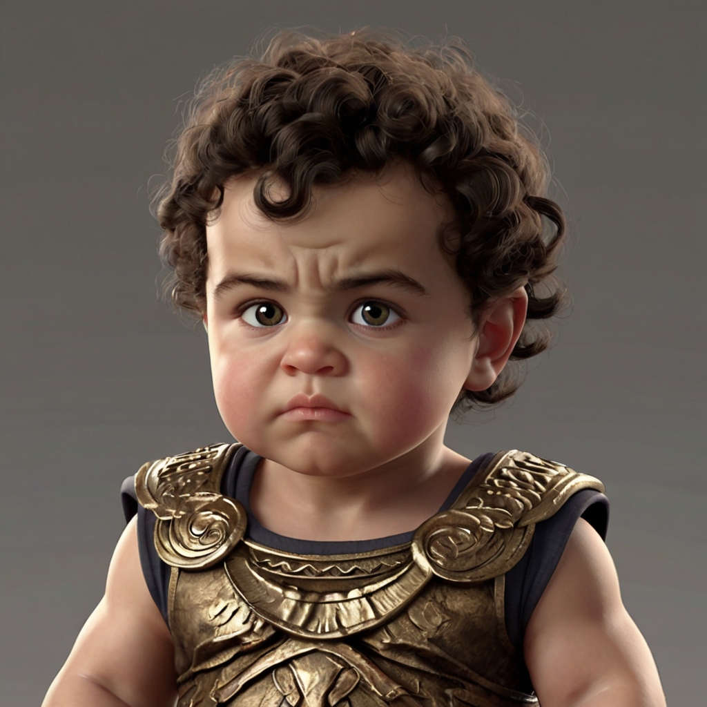 Fierce Greek Warrior baby boy - Greek Mythology Boy Names - Baby Journey