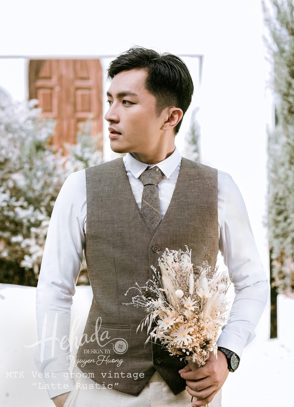 Gile vest The Latte Rustic cho chú rể