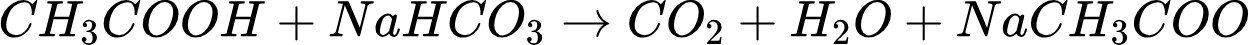 {"code":"$$CH_{3}COOH+NaHCO_{3}\\to CO_{2}+H_{2}O+NaCH_{3}COO$$","type":"$$","backgroundColor":"#ffffff","id":"22","font":{"color":"#000000","family":"Arial","size":11},"aid":null,"ts":1713195394290,"cs":"L15EErVG1gr1P7KItIANpQ==","size":{"width":416,"height":14}}