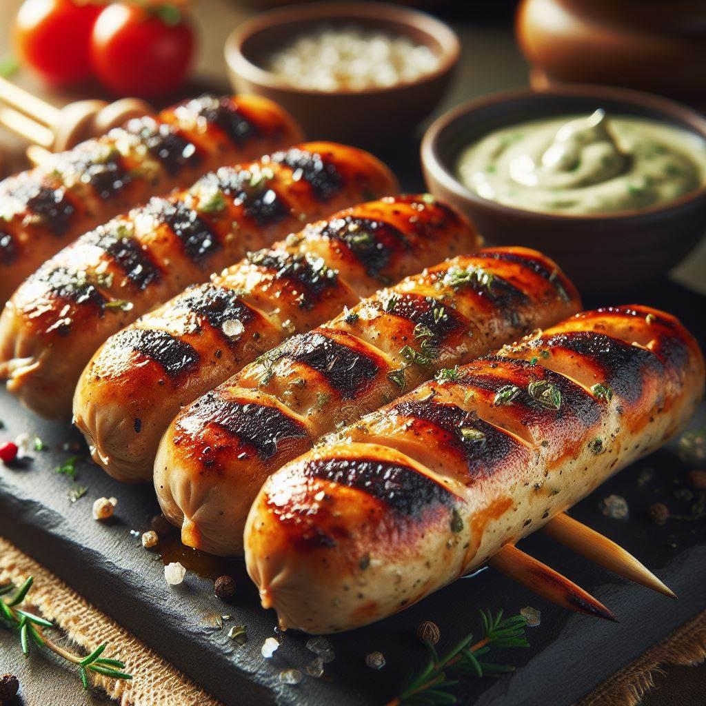 Grilled chicken sausage