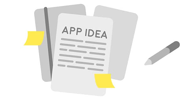 app idea on paper