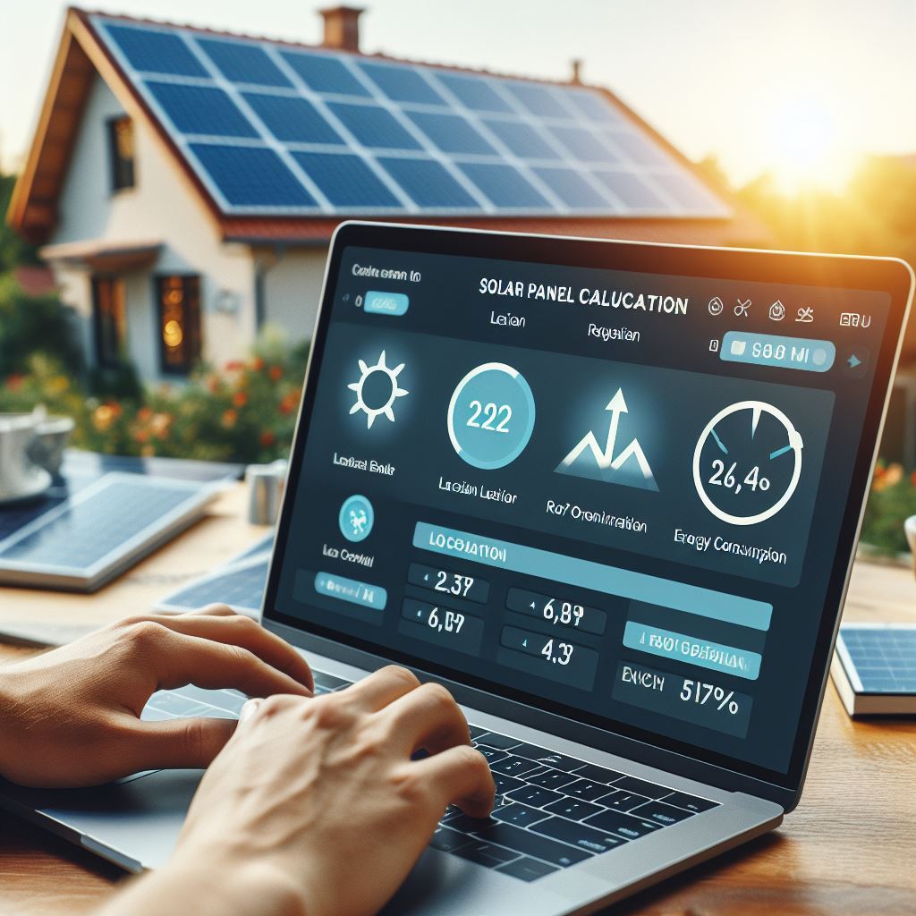 Operating solar panel calculator