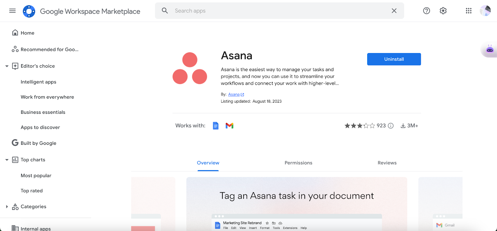 Google Docs integrations - Asana on Google Workspace Marketplace