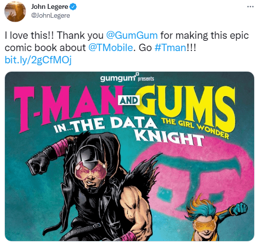 An account-based marketing example of GumGums comic book.