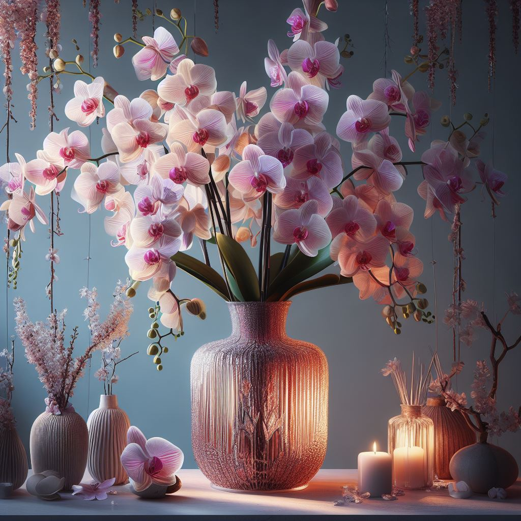 plantar orquídeas em vasos transparentes