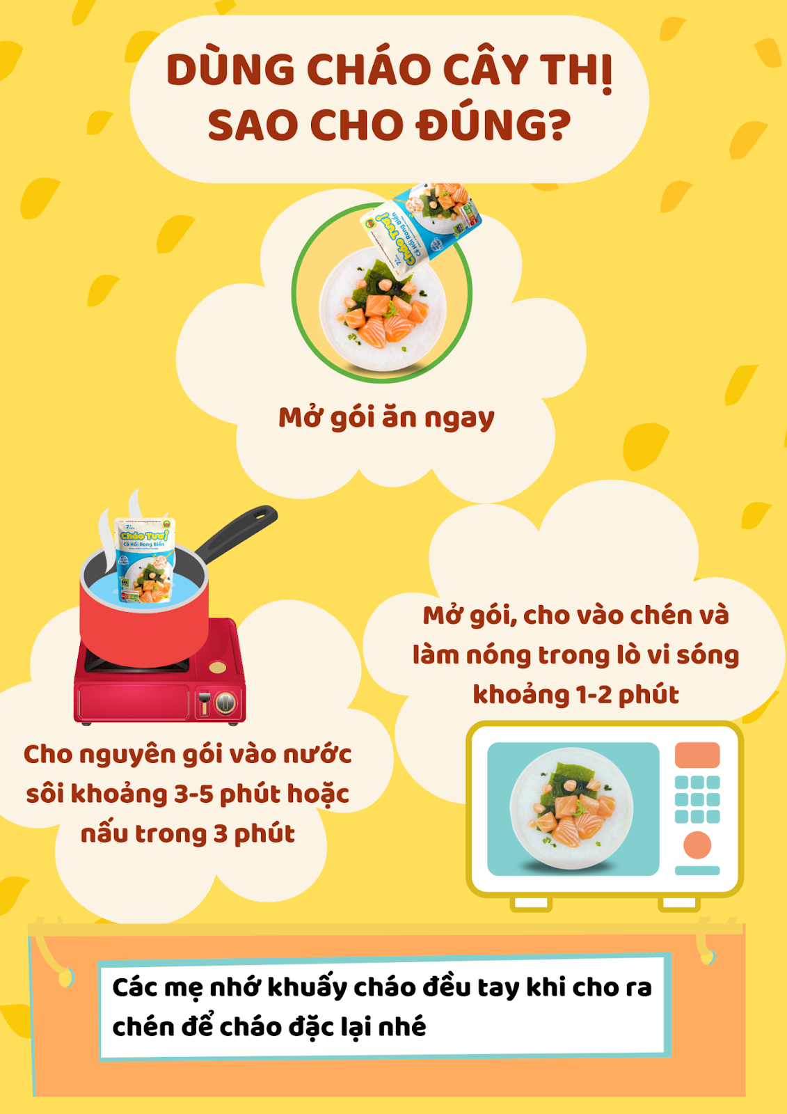 Hướng dẫn sử dụng cháo tươi Gà ác đậu xanh