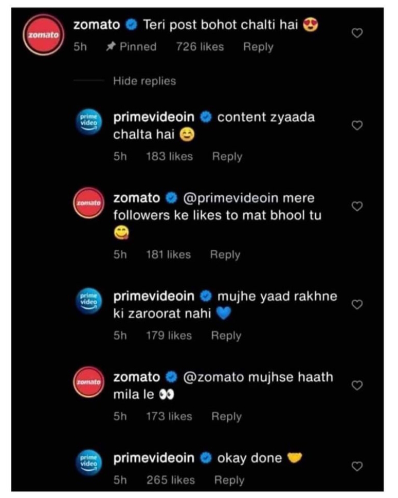 zomato and amazon prime video collaboration