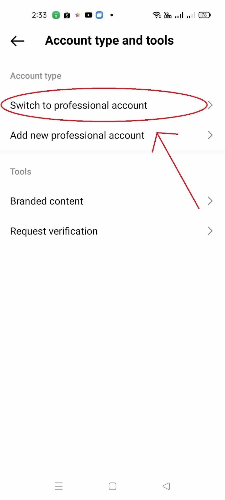 Instagram Notes Not Showing - Switch to Professional Account