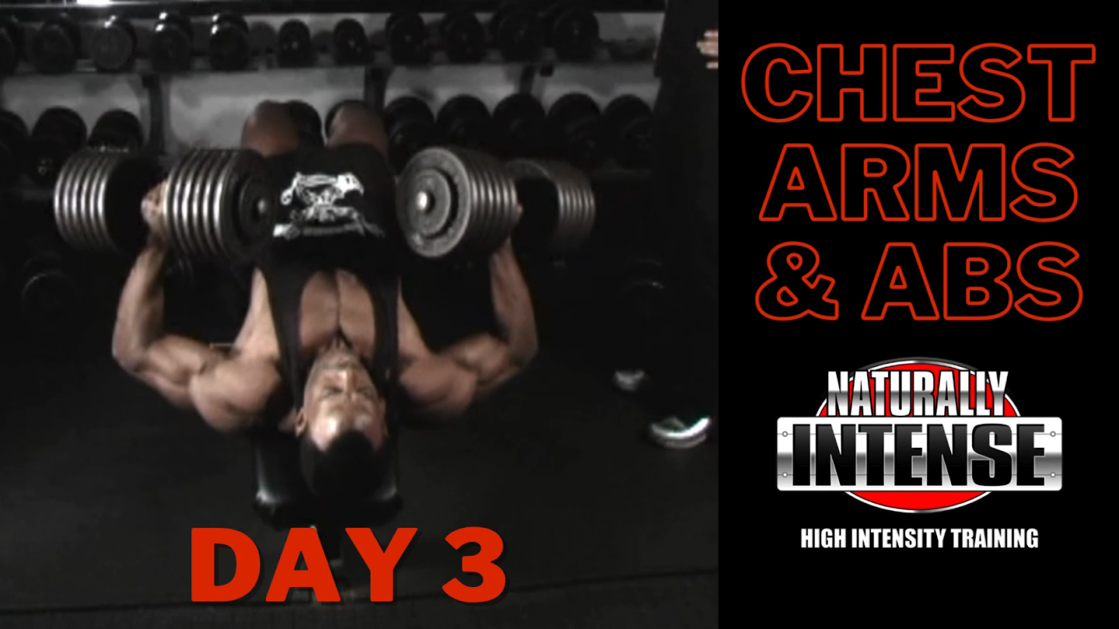 Bodybuilder Kevin Richardson's high intensity training split puts chest, arms, and abs as day 3