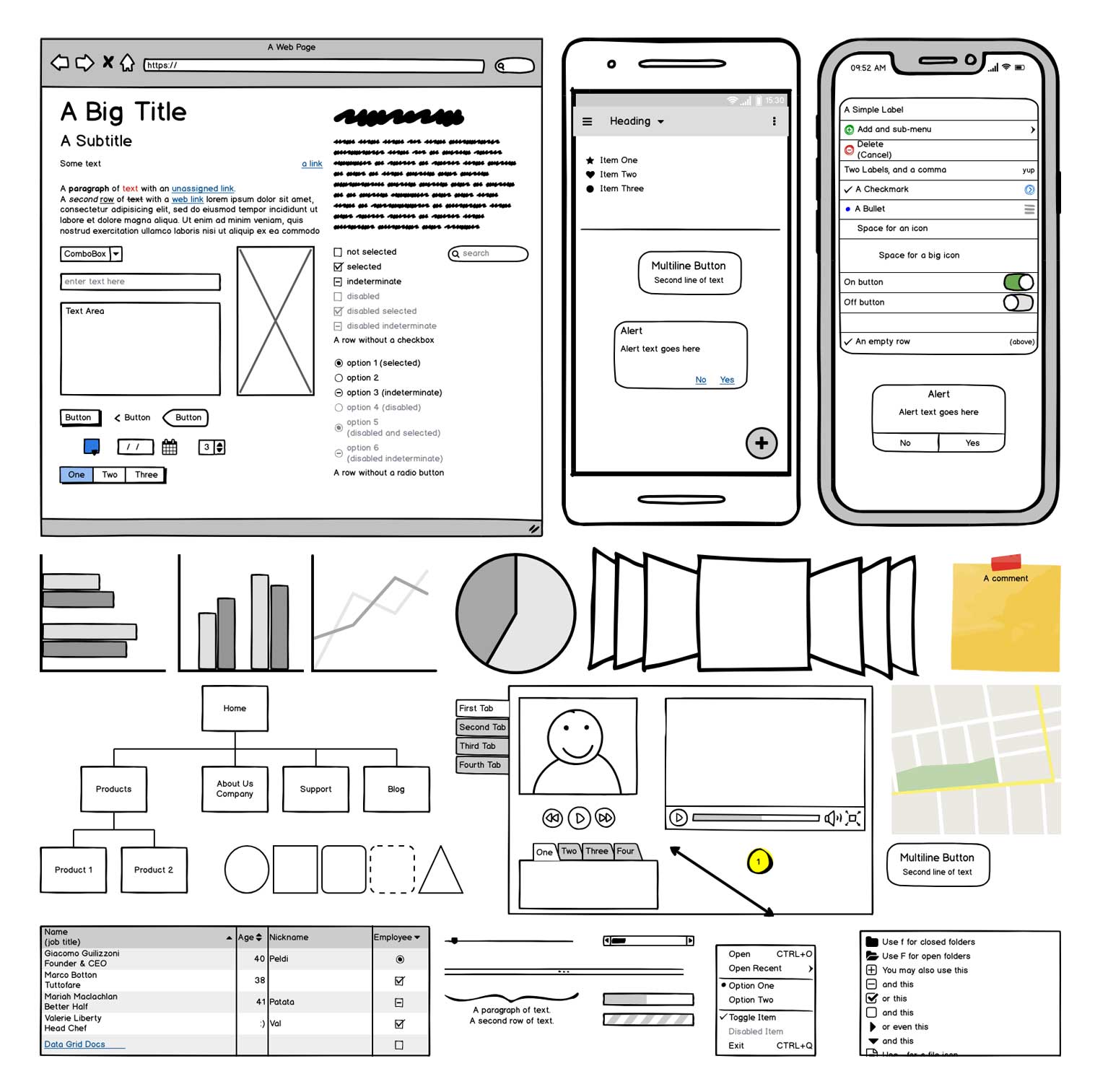 Balsamiq wireframes