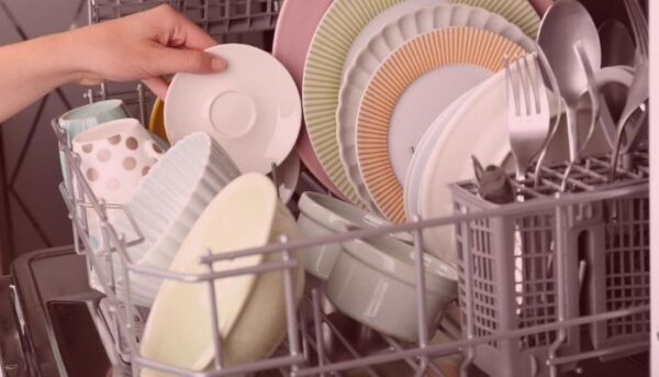 too much dishes in the dishwasher rack