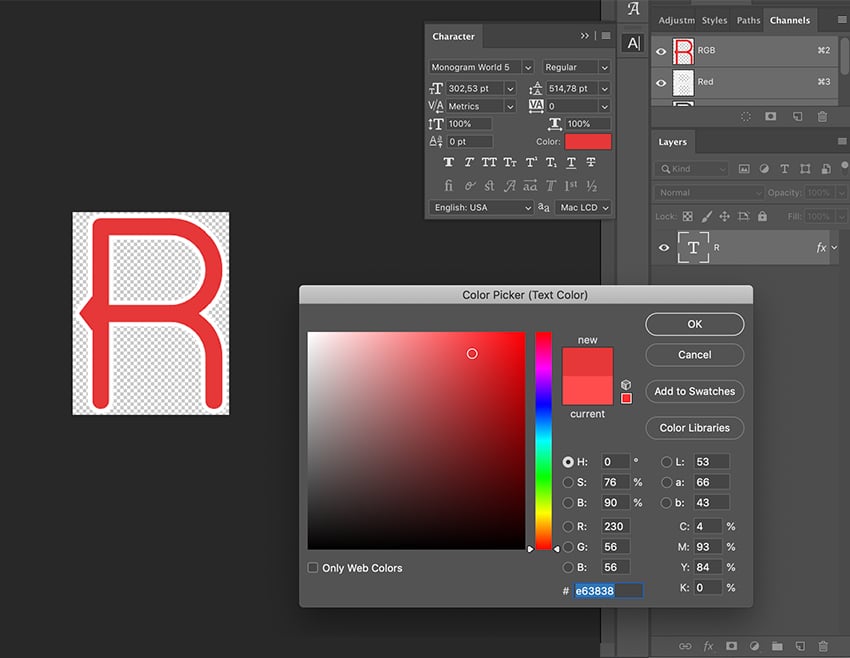 Nhấp đúp vào R Smart Layer để thay đổi màu của lớp ban đầu