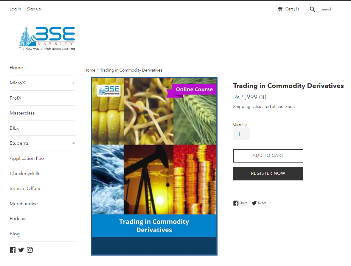 Trading in Commodity Derivatives by BSE Varsity